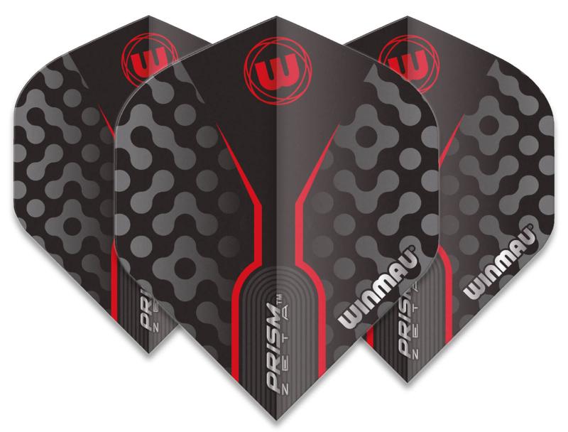 Winmau Prism Zeta Flight Schwarz-Grau-Rot
