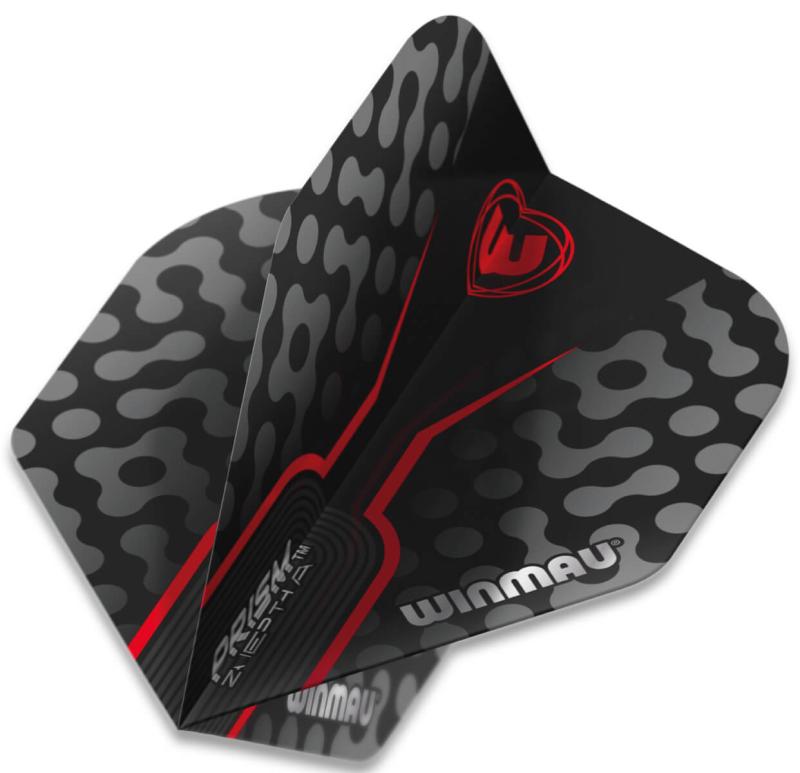 Winmau Prism Zeta Flight Schwarz-Grau-Rot