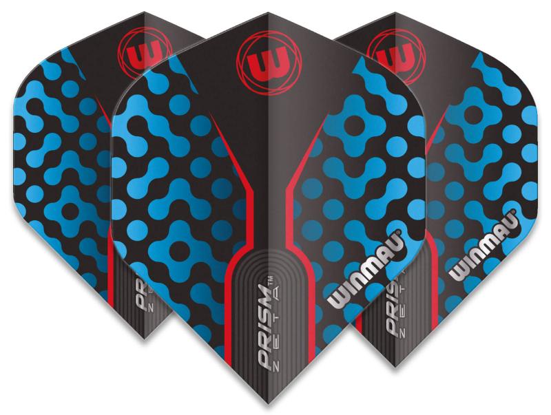 Winmau Prism Zeta Flight Schwarz-Blau-Rot
