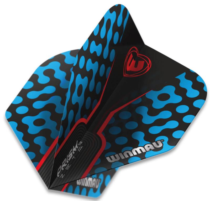 Winmau Prism Zeta Flight Schwarz-Blau-Rot