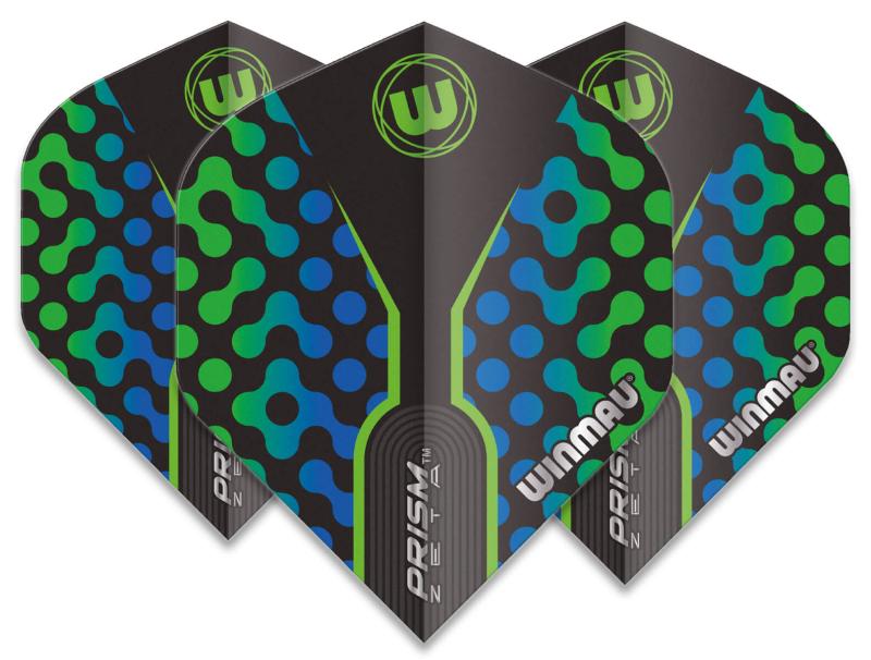Winmau Prism Zeta Flight Schwarz-Grün-Blau