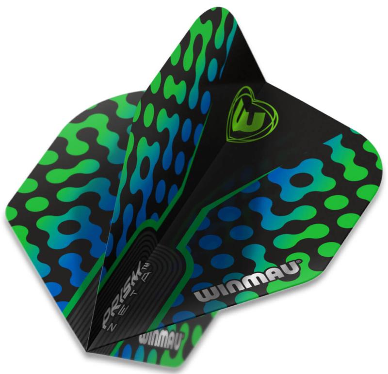 Winmau Prism Zeta Flight Schwarz-Grün-Blau