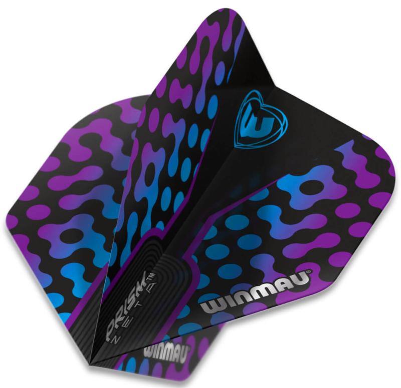 Winmau Prism Zeta Flight Schwarz-Blau-Lila