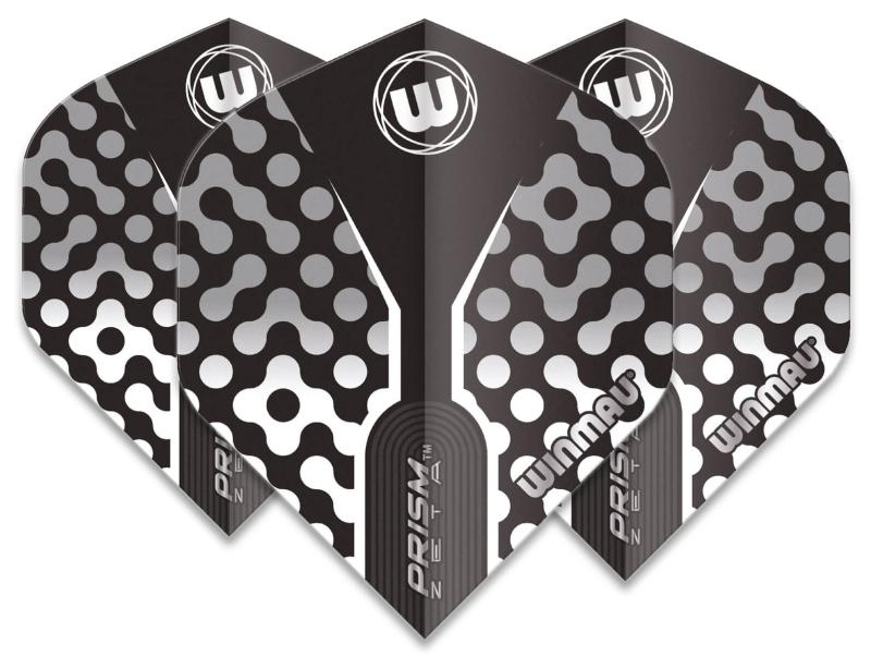 Winmau Prism Zeta Flight Schwarz-Weiß-Grau