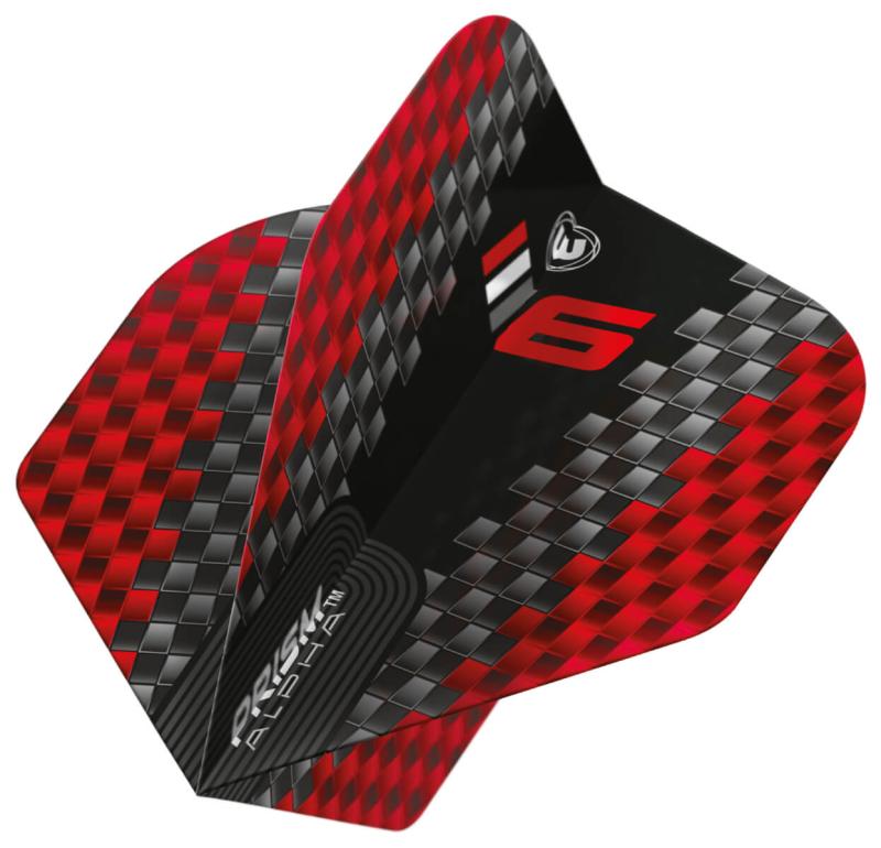 Winmau Prism Alpha Flight Blade 6 Carbon Rot