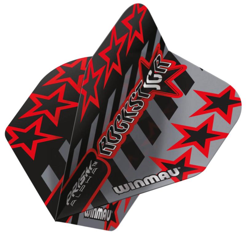 Winmau Prism Alpha Joe Cullen Flight rot-schwarz