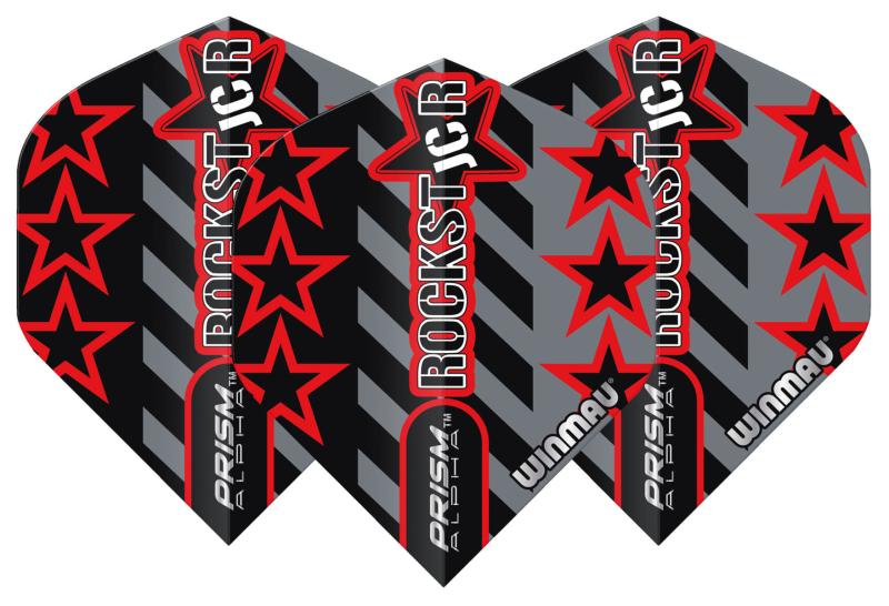 Winmau Prism Alpha Joe Cullen Flight rot-grau