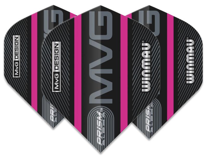 Winmau Prism Alpha MvG Flight schwarz-magenta