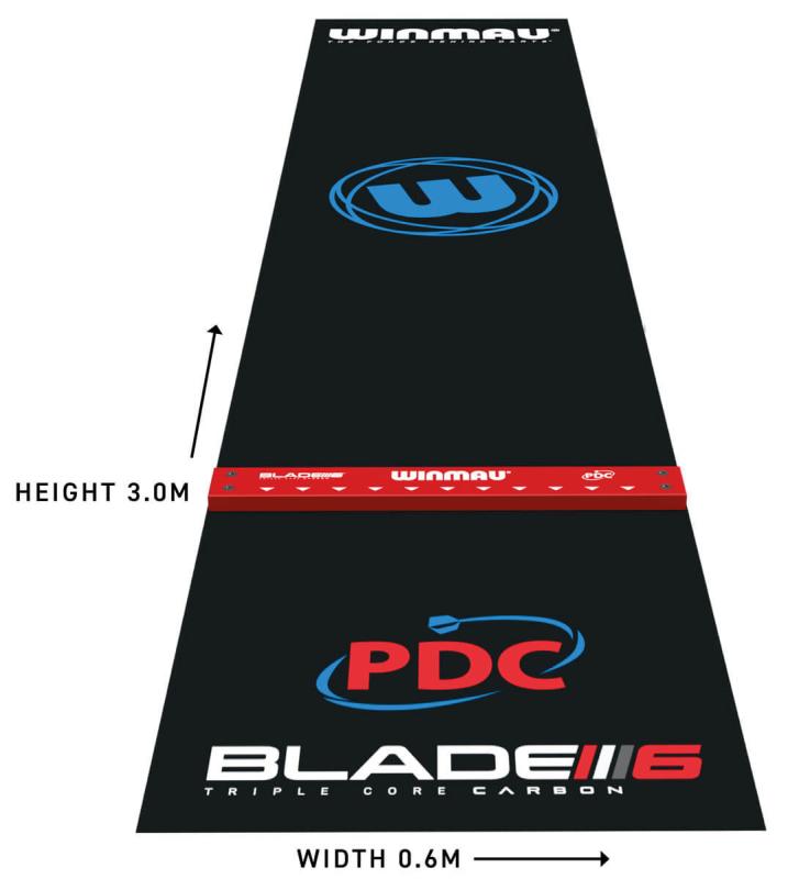 Winmau Dartmatte Pro Zone Precision PVC Integrated Oche