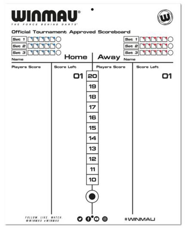 Winmau Scoreboard Schreibtafel