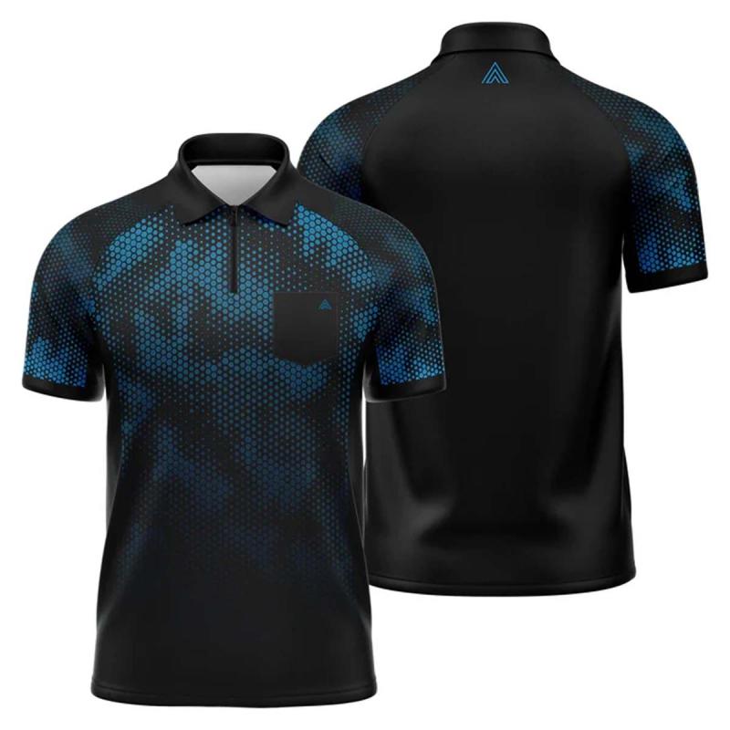Arraz Hex Dartpolo Schwarz-Blau Arraz Hex Dartpolo Schwarz-Blau