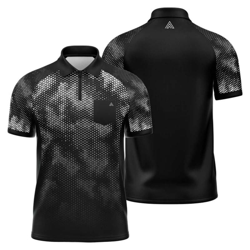 Arraz Hex Dartpolo Schwarz-Weiß Arraz Hex Dartpolo Schwarz-Weiß