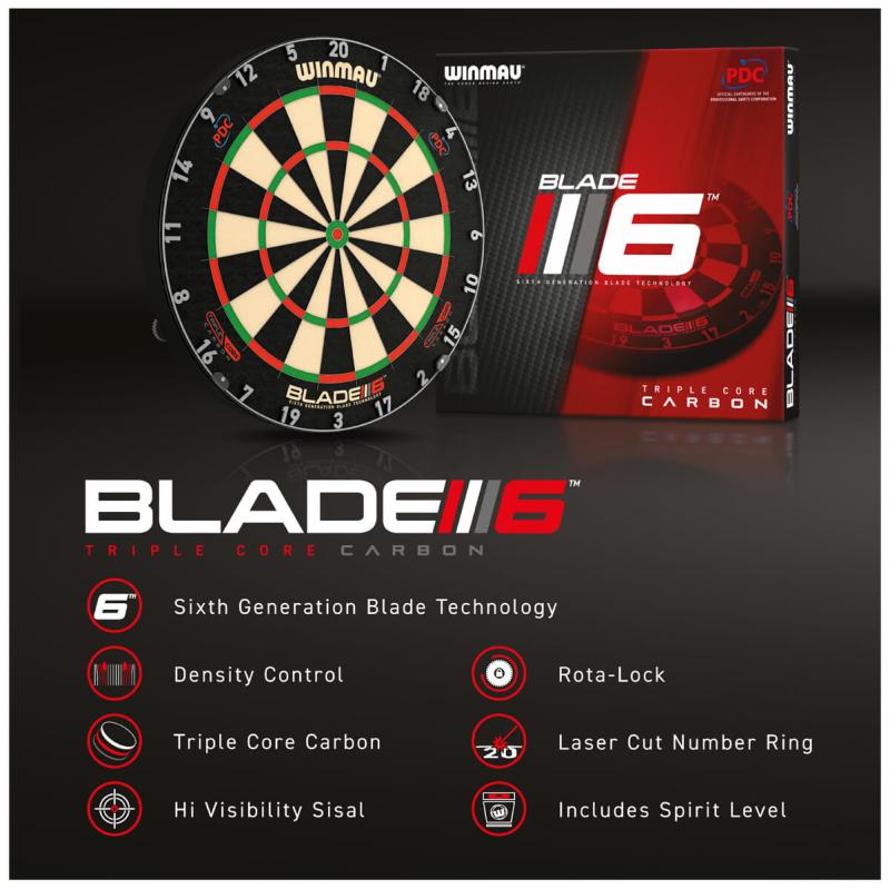 Winmau Blade 6 Triple Core PDC Dart Board Winmau Blade 6 Triple Core PDC Dart Board
