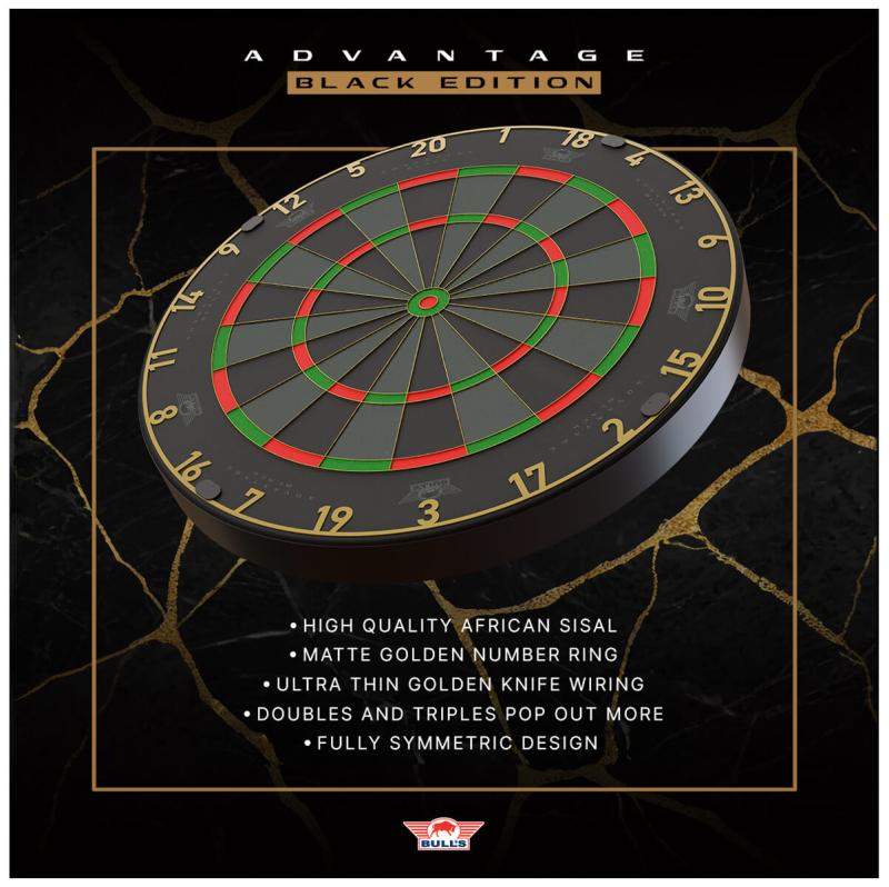 Bulls Advantage Black Dartboard 