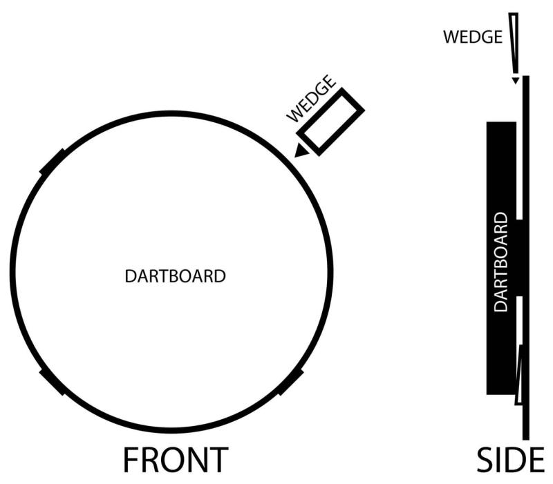 Bulls Dartboard Wedges Black Board Packer 4 Stück