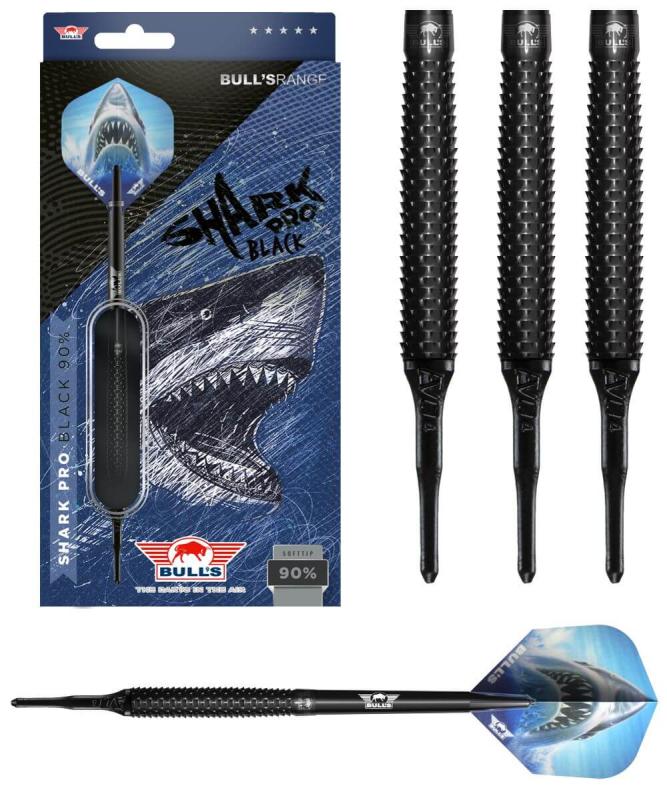 Bulls Shark Pro Black 90% Softdart 20g Bulls Shark Pro Black 90% Softdart 20g