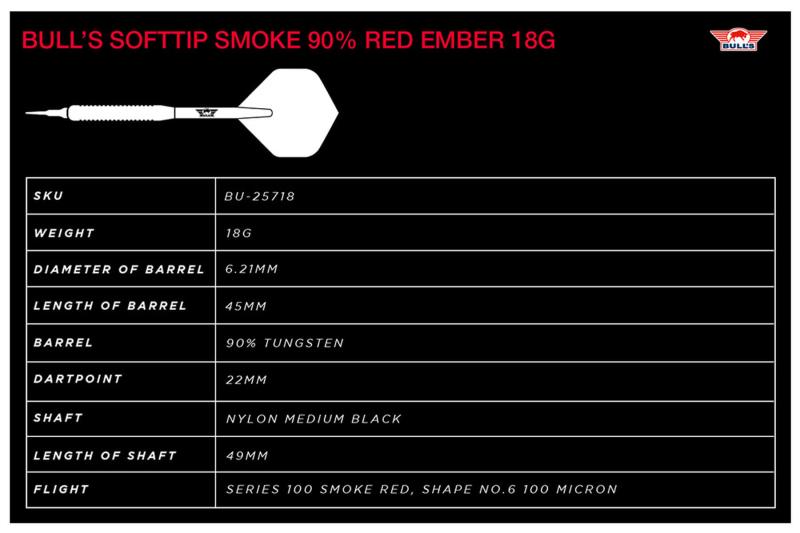 Bulls Smoke Red Ember 90% Softdart 18g