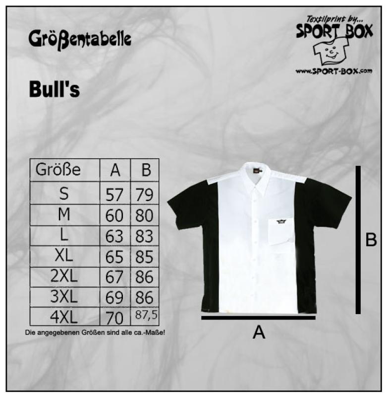Bulls Darthemd grau-blau Größe S