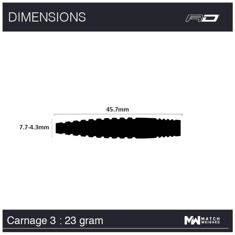 RedDragon Carnage 3 Steeldart 23-25g RedDragon Carnage 3 Steeldart 23-25g