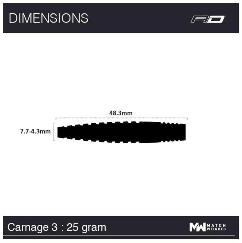RedDragon Carnage 3 Steeldart 23-25g RedDragon Carnage 3 Steeldart 23-25g