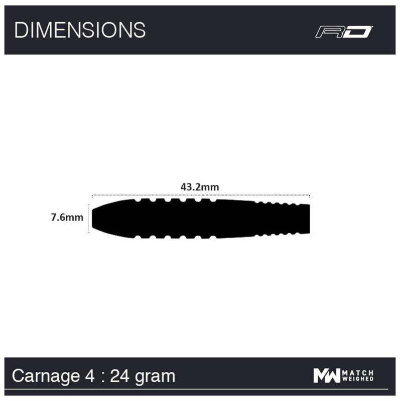 RedDragon Carnage 4 Steeldart 24-26g RedDragon Carnage 4 Steeldart 24-26g