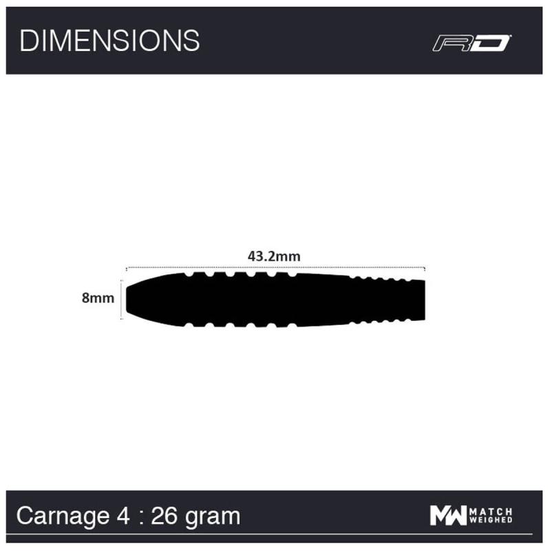RedDragon Carnage 4 Steeldart 24-26g RedDragon Carnage 4 Steeldart 24-26g