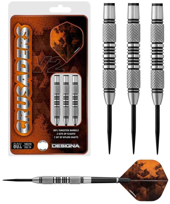 Designa Crusader V2 M3 80% Tungsten Steeldart 20g Designa Crusader V2 M3 80% Tungsten Steeldart 20g