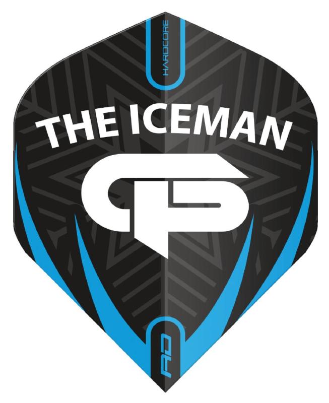 Gerwyn Price - Iceman Dart Flights Schwarz -Blau