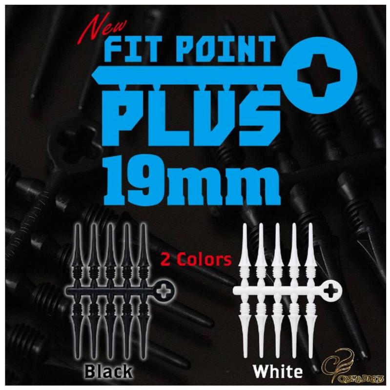 Cosmo Fit-Point-Plus Schwarz Softdart Spitzen Kurz 19 mm