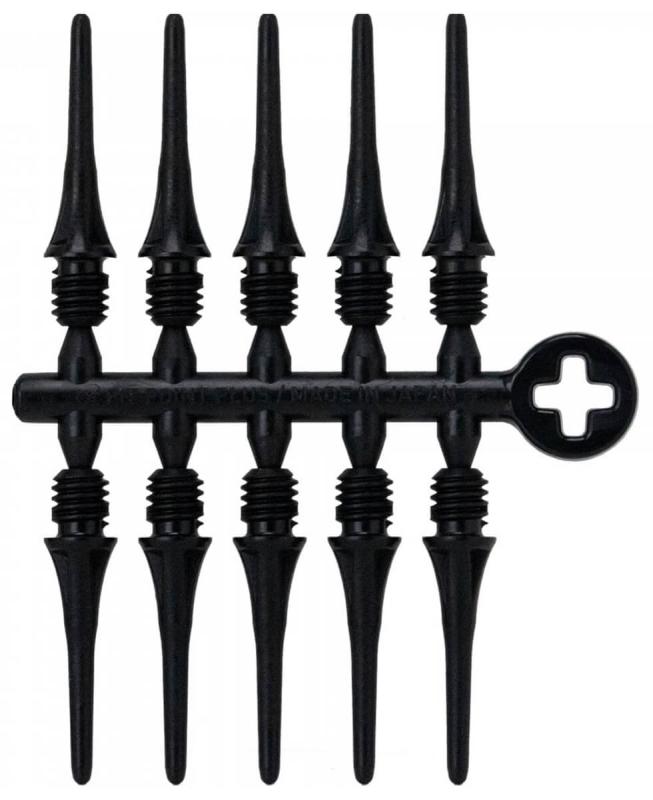 Cosmo Fit-Point-Plus Schwarz Softdart Spitzen Kurz 19 mm