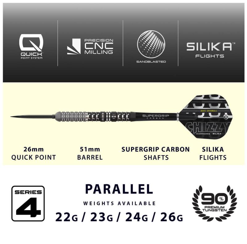 Harrows Chizzy 90% Serie 4 Steeldart 22-23-24-26g