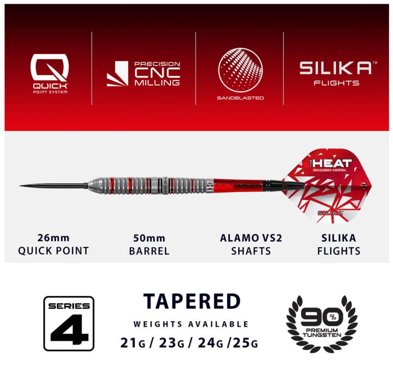 Harrows Damon Heta Serie 4 90% Steeldart 21-23-24-25g