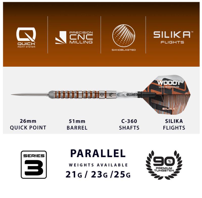 Harrows Luke Woodhouse 90% Serie 3 Steeldart 21-23-25g