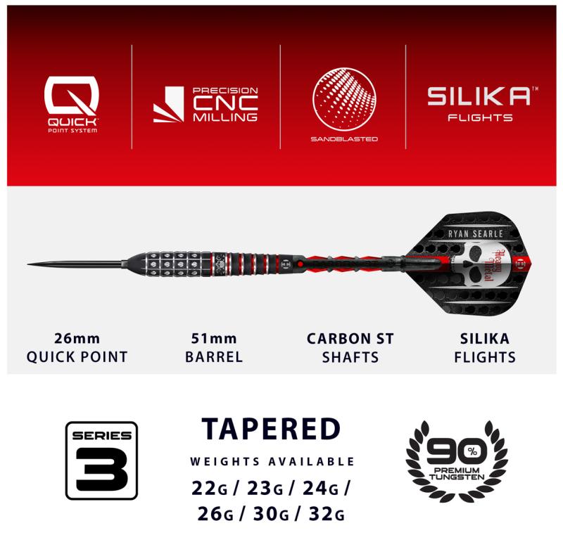 Harrows Ryan Searle Serie 3 90% Steeldart 22-23-24-26-30-32g