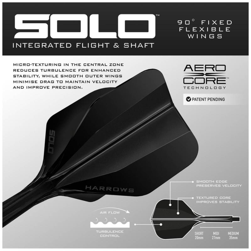 Harrows Solo Shaft Flight System Schwarz
