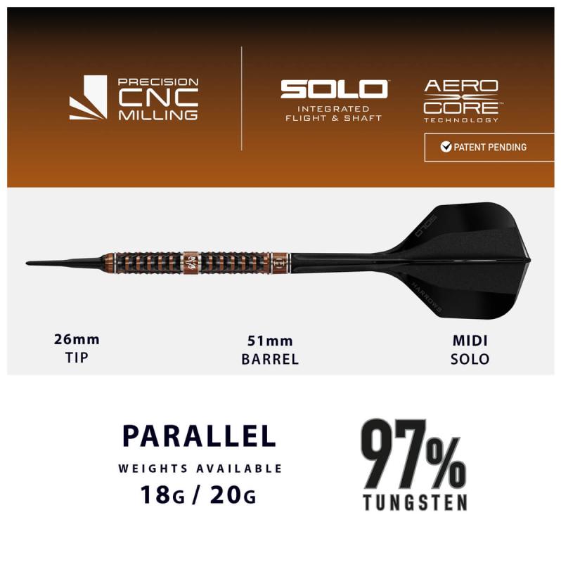 Harrows Wolfram Trinity 97% Softdart 18-20g