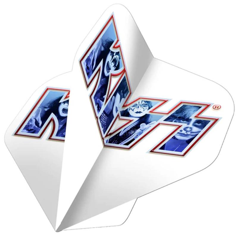 Kiss Dart Lizenz Flights No2 Std F2 Weiß-Blau