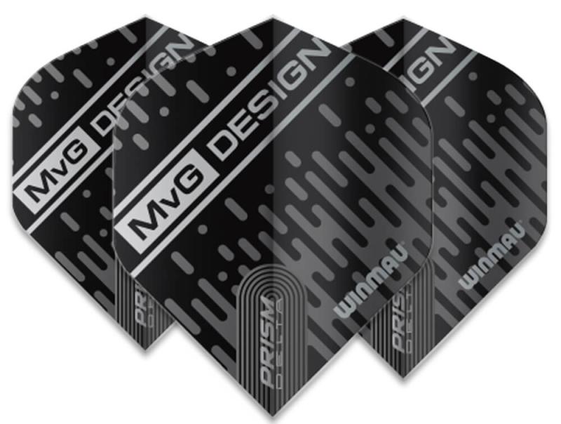 Winmau Delta MvG Flight Schwarz-Silber MvG Design