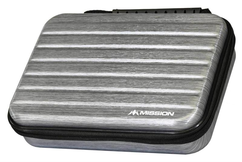 Mission ABS4 Darts Case Metallic Silber Grau Mission ABS4 Darts Case Metallic Silber Grau