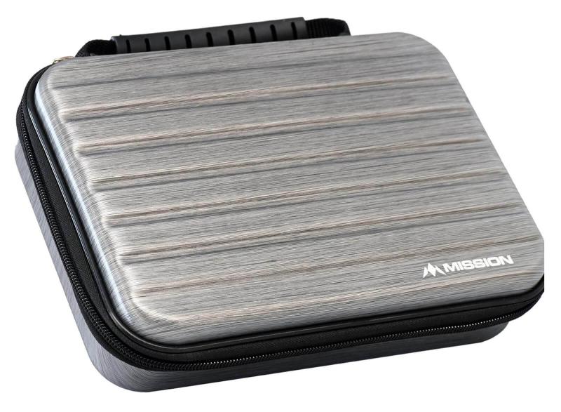 Mission ABS4 Darts Case Metallic Silber Grau Mission ABS4 Darts Case Metallic Silber Grau