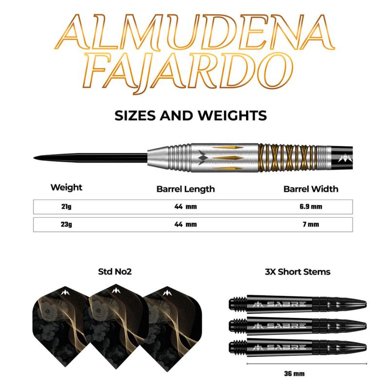 Mission Almudena Fajardo Ayuso Steeldart 95% 21-23g Mission Almudena Fajardo Ayuso Steeldart 95% 21-23g