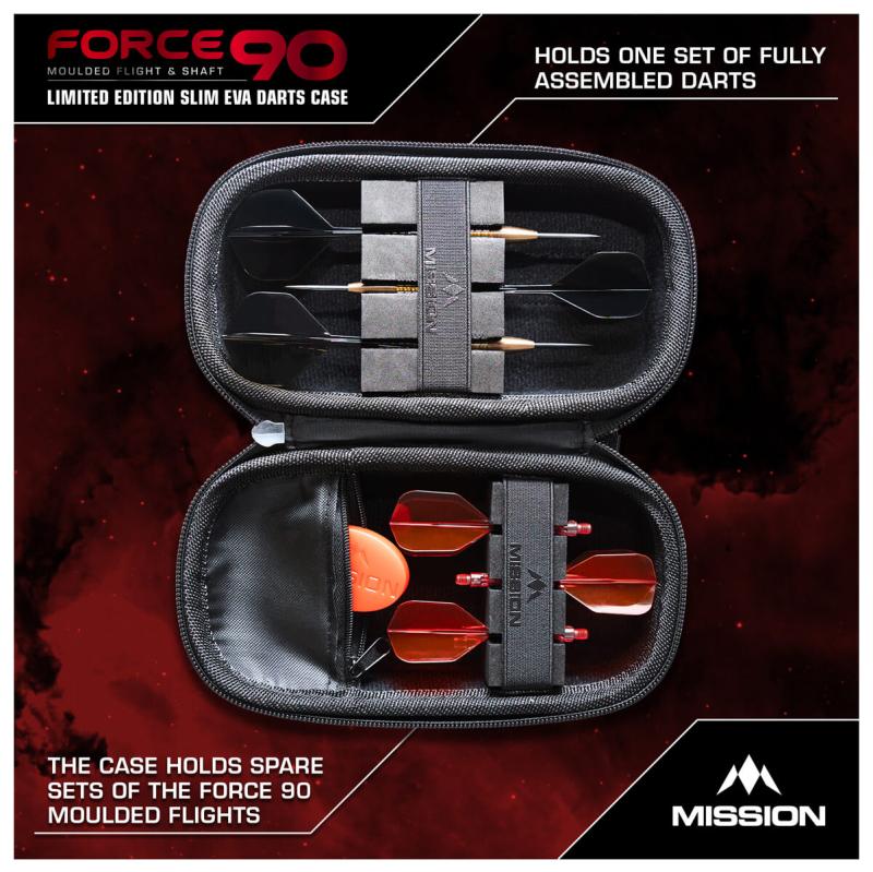 Mission Force 90 EVA Case für Darts Limited Edition Grau Denim Slim