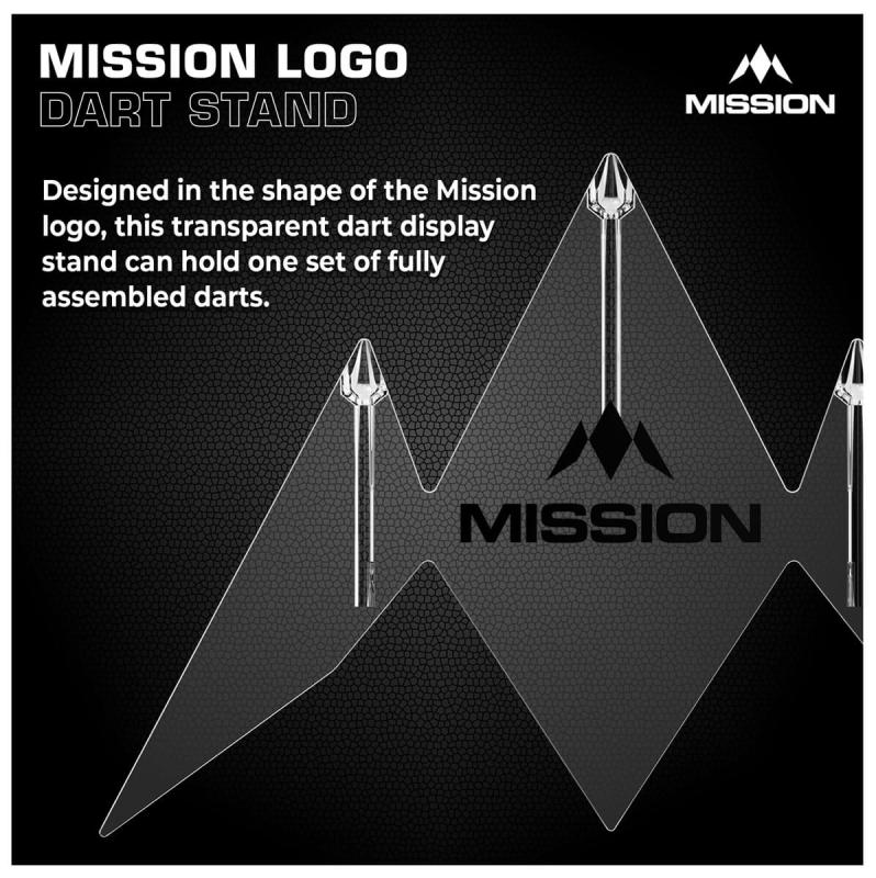 Mission Acryl Dart Stand Logo 3 Dart Display