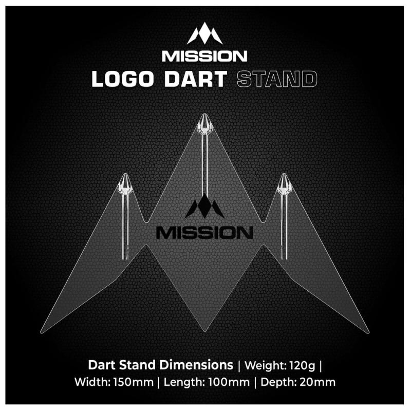 Mission Acryl Dart Stand Logo 3 Dart Display