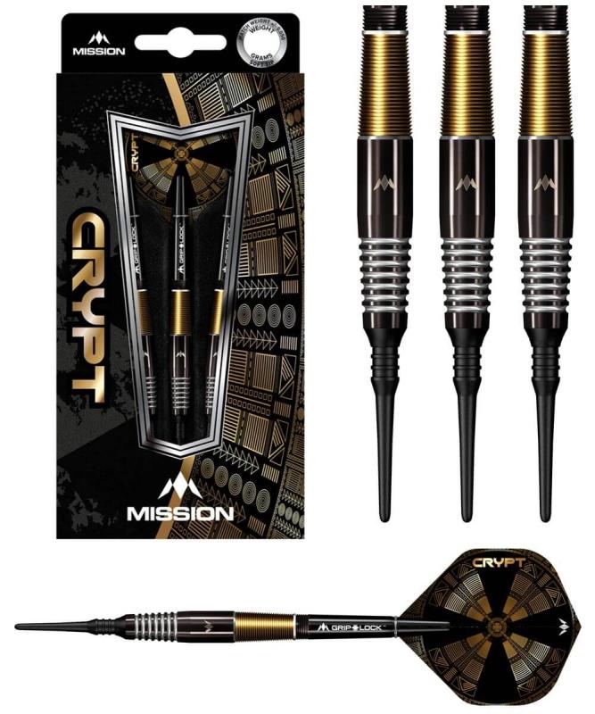 Mission Softdart Crypt M2 90% Schwarz-Gold 21g Mission Softdart Crypt M2 90% Schwarz-Gold 21g