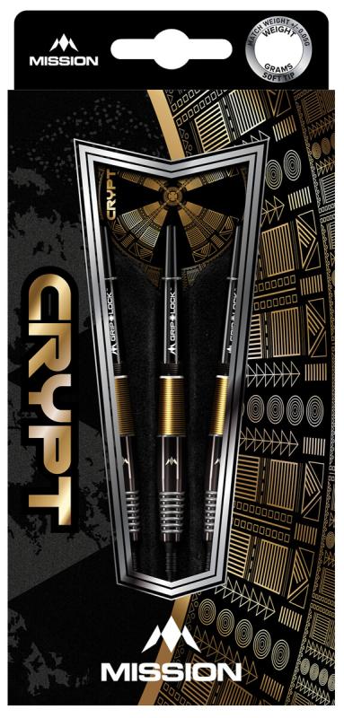 Mission Softdart Crypt M2 90% Schwarz-Gold 21g Mission Softdart Crypt M2 90% Schwarz-Gold 21g
