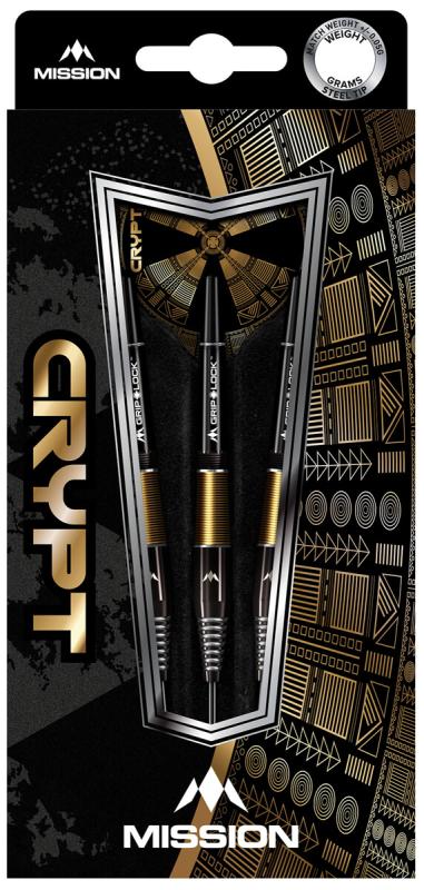 Mission Steeldart Crypt M2 90% Schwarz-Gold 21-23g