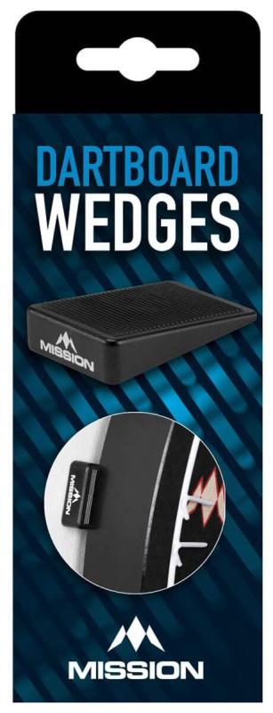 Mission Dartboard Wedges Black Silicon Board Packer 8 Stück