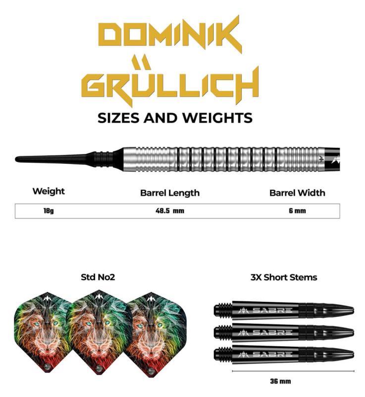 Mission Dominik Grüllich 95% Softdart 18g Mission Dominik Grüllich 95% Softdart 18g
