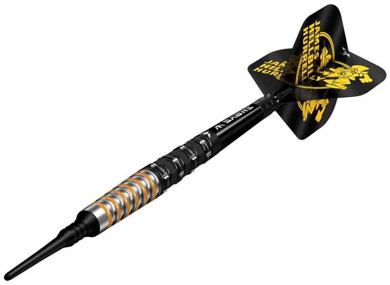 Mission James Hurrell 90% Schwarz-Gelb Softdart 20g